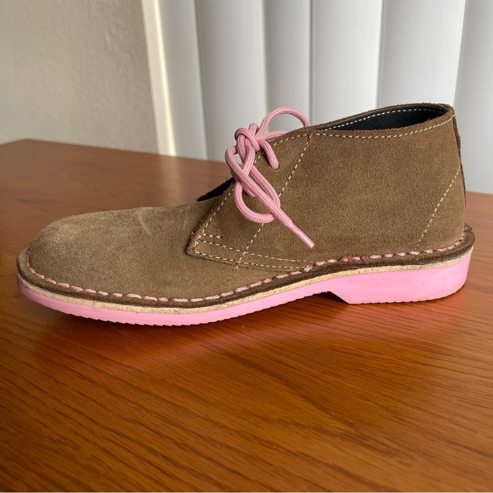 Veldskoen Heritage Uhambo Chukka Boots Pink Sole Suede Lace Up Women’s Size 6 - Picture 3 of 15